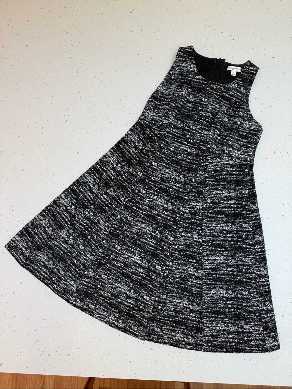 Liz Lange Maternity for Target Black White Tweed Print Dress Size S